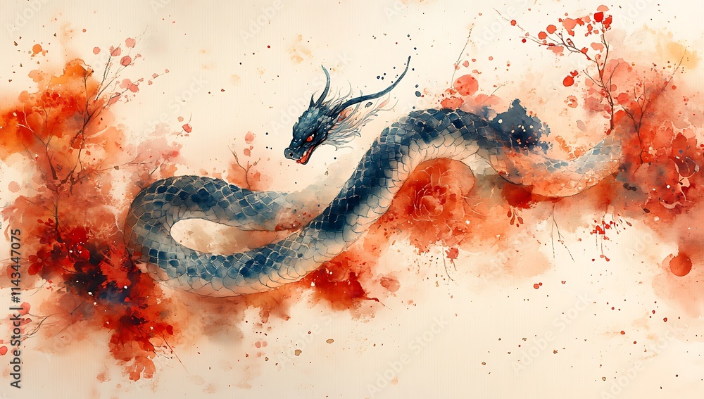 A Majestic Dragon Painted in Watercolor
A Majestic Dragon Painted in Watercolor