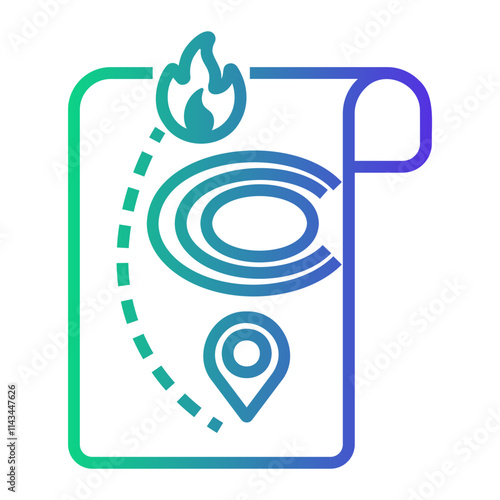 fire Line Gradient Icon