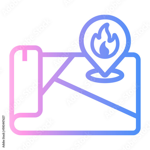 fire Line Gradient Icon