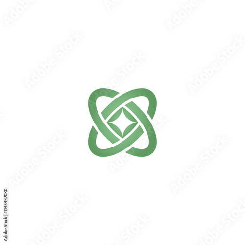 geometric spark star logo icon vector template