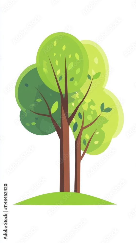 Fototapeta premium green tree with green leaves