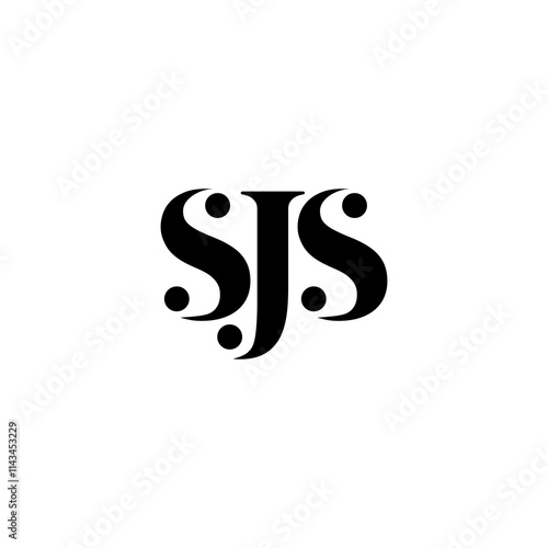 letter SJS initial logo icon vector template