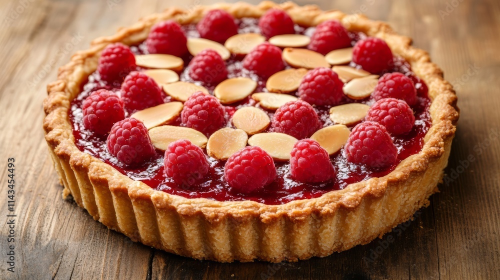 Delectable Raspberry Almond Tart with a Golden Crust Delectable Raspberry Almond Tart with a Golden Crust
