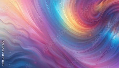 Wallpaper Mural A vibrant gradient abstract background with seamless transitions between warm and cool tones, boasting a glossy, liquid-metal texture that seamlessly blends with contemporary digital aesthetics. Torontodigital.ca