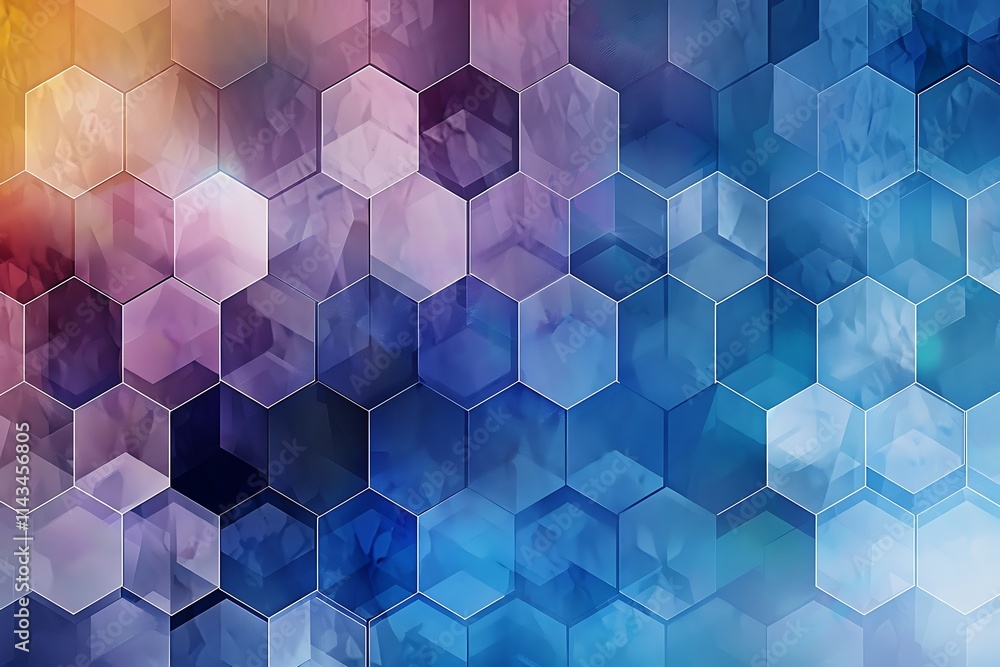 Abstract Digital Network, abstract background with hexagons lighted, Abstract technological hexagonal background. rendering watercolor. Abstract Digital Network, abstract background with hexagons lighted, Abstract technological hexagonal background. rendering watercolor.