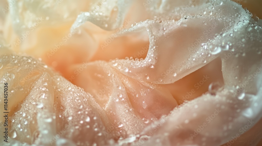 Close-up of soft fabric with water droplets. Close-up of soft fabric with water droplets.