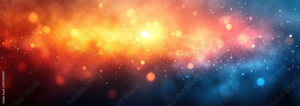 Obraz premium Gradient Background Banner Design with Grainy Texture in Dark Brown Orange Purple and Black Tones