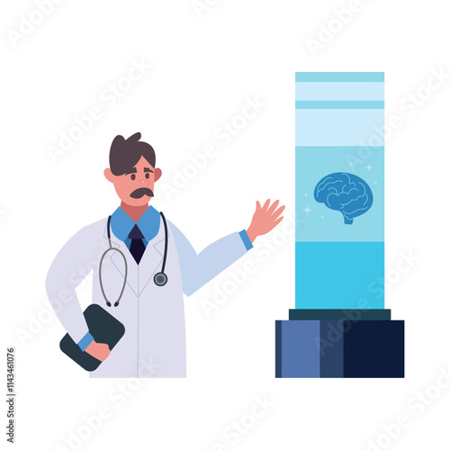 ai medicine doctor and human brain