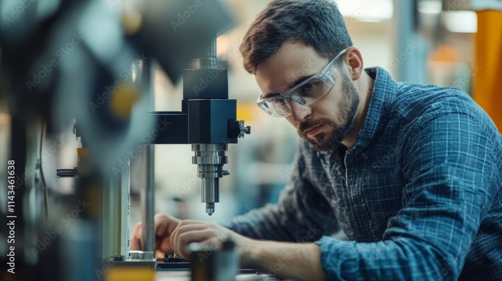 Focused Industrial Engineer at Work Focused Industrial Engineer at Work