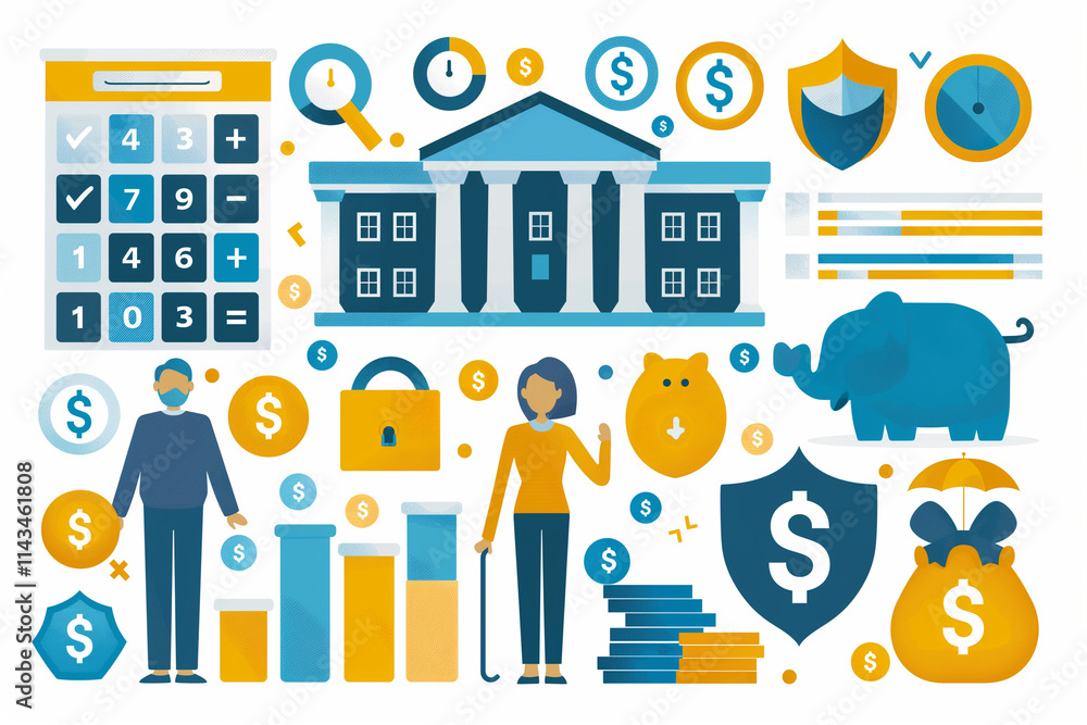Obraz premium Financial Planning and Budgeting Illustrations finance,