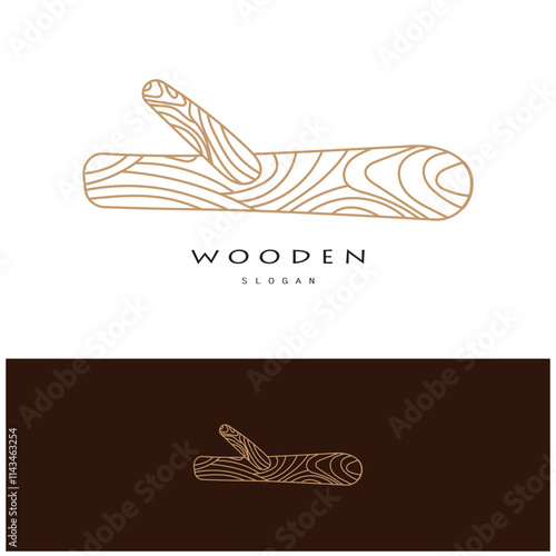 wooden logo design, for construction, wood craftsmen, wood processing company businesses