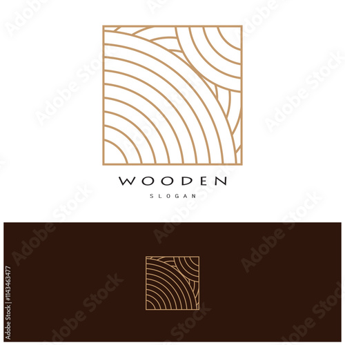 wooden logo design, for construction, wood craftsmen, wood processing company businesses