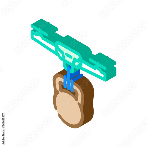 payload attachment unmanned aerial vehicle isometric icon vector. payload attachment unmanned aerial vehicle sign. isolated symbol illustration