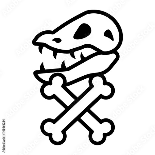 fossil Line Icon