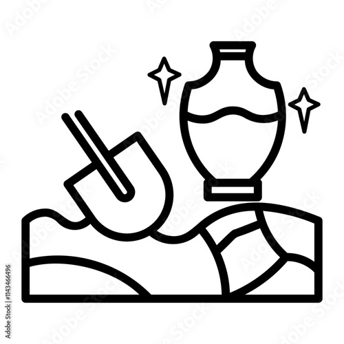 archaelogy Line Icon