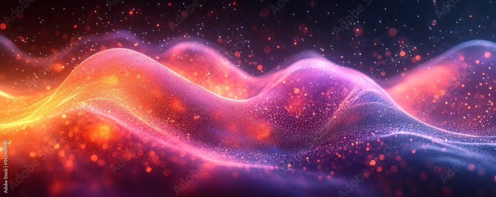 Fototapeta premium Glowing Neon Waves on Dark Background Futuristic Abstract Design Creative Energy