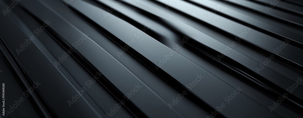 Obraz premium Dark Metallic Minimalist Design with Sleek Lines and High Contrast Lighting