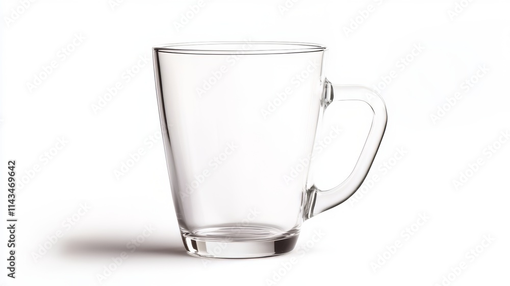 Elegant Clear Glass Mug - Perfect for Coffee or Tea Elegant Clear Glass Mug - Perfect for Coffee or Tea