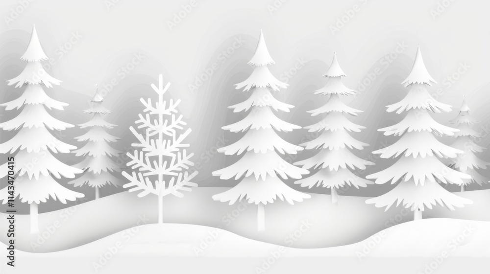 Fototapeta premium abstract christmas trees on white background