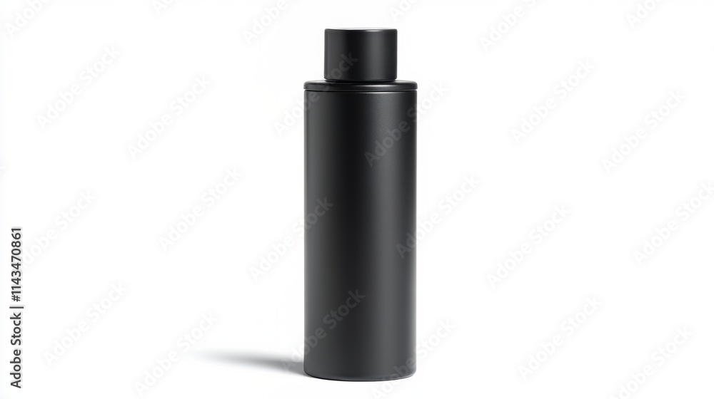 Modern Black Cylindrical Bottle Mockup - Premium Packaging Design Modern Black Cylindrical Bottle Mockup - Premium Packaging Design