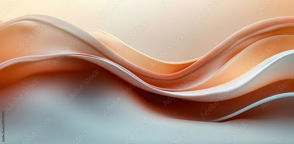 Warm Tone Abstract Art with Smooth Flowing Curves and Elegant Composition Warm Tone Abstract Art with Smooth Flowing Curves and Elegant Composition