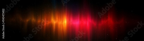 A vibrant abstract sound wave design with colorful gradients on a dark background for creative projects.