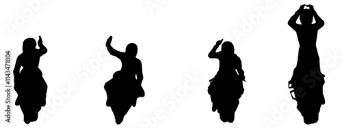 motorbike racer silhouette. isolated on white background vector illustration.