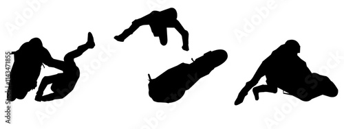 motorbike racer silhouette. vector illustration.