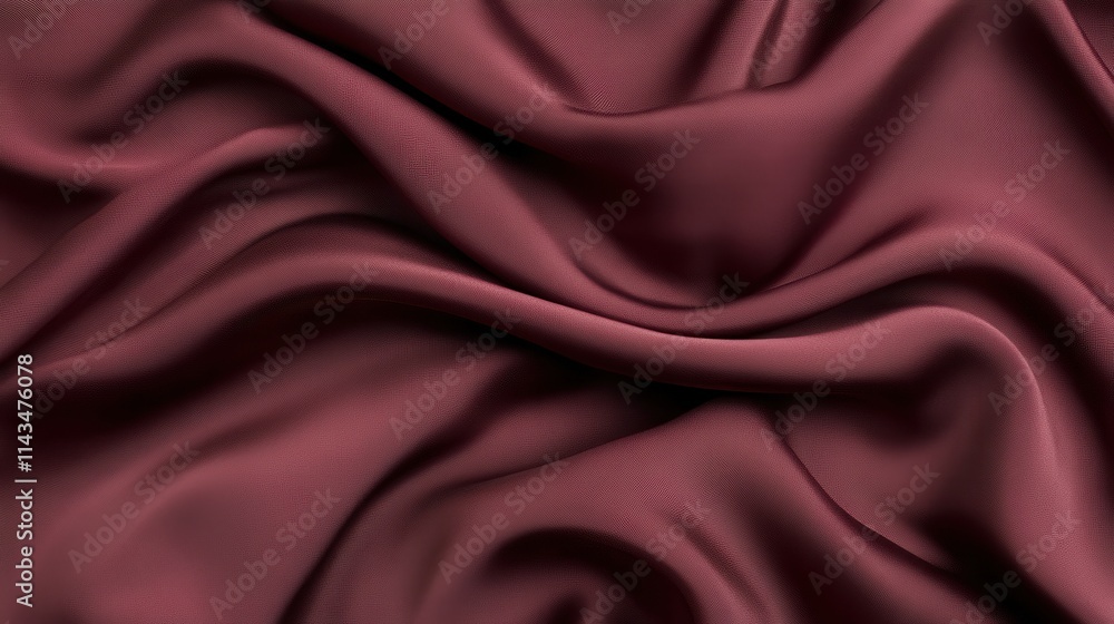 Obraz premium Luxurious burgundy satin fabric drapes elegantly. Perfect for fashion, beauty, or luxury product websites.