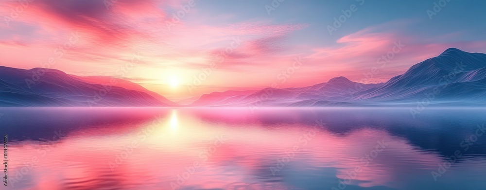 Fototapeta premium Soft Pastel Abstract Landscape Dreamlike Design