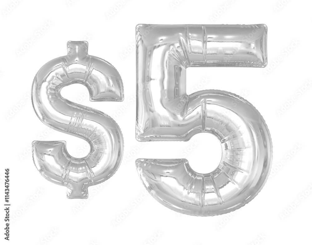 5 Dollar Silver Balloon 5 Dollar Silver Balloon