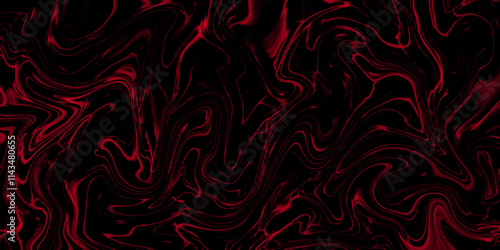 Abstract black and red liquid marble texture background. abstract shiny vivid red silky wavy swirl. Abstract red acrylic pours fluid marble surface design. Beautiful fluid abstract paint bg.