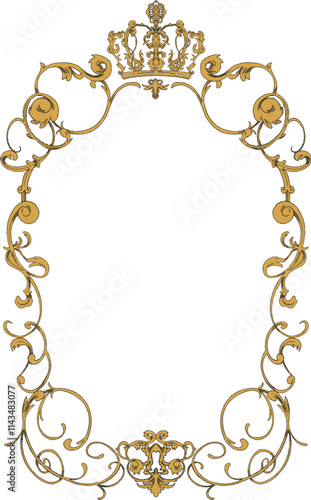 Royal pattern border and frame illustration