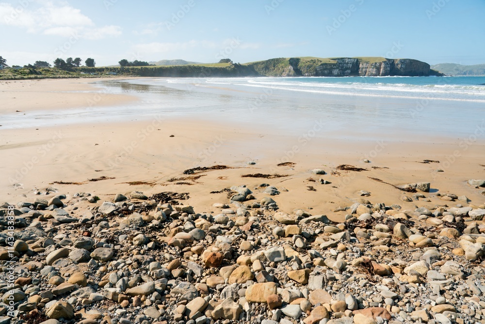 Jack's Bay Landscape on a Sunny Day, Beautiful Coastal Scenery Jack's Bay Landscape on a Sunny Day, Beautiful Coastal Scenery