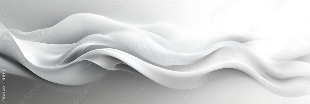 Obraz premium Abstract Wave Design Light Gray Background Modern Art