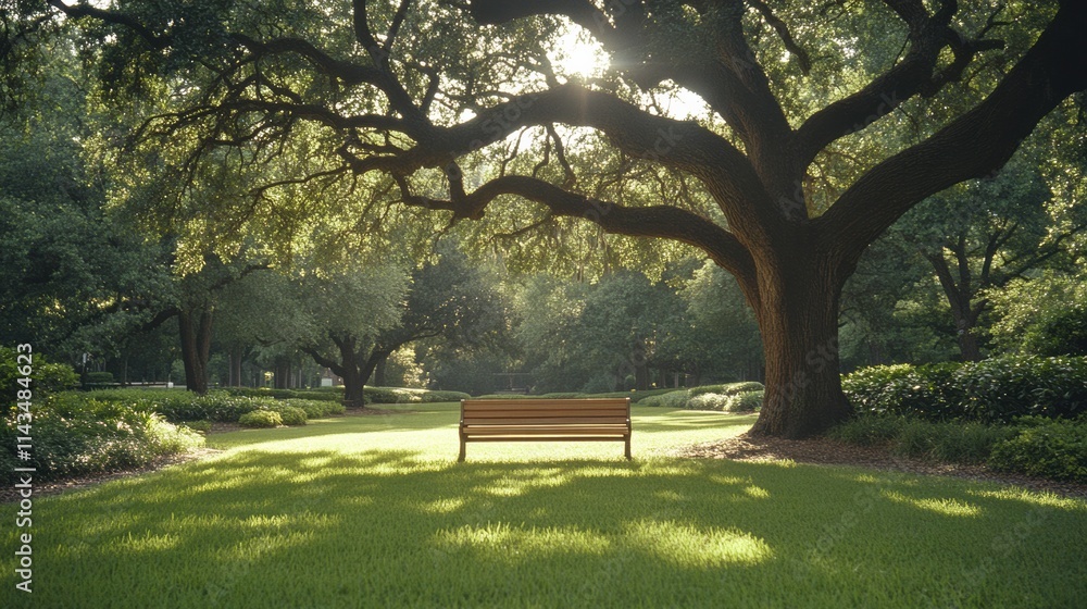 Zoom Virtual Background: A serene park scene with a wooden bench under a large tree. Concept of relaxation and nature. Sunshine Wallpaper Zoom Virtual Background: A serene park scene with a wooden bench under a large tree. Concept of relaxation and nature. Sunshine Wallpaper