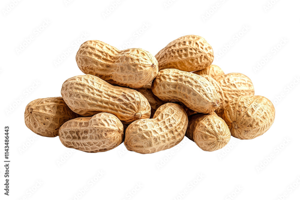 A pile of peanuts with the shells still on A pile of peanuts with the shells still on