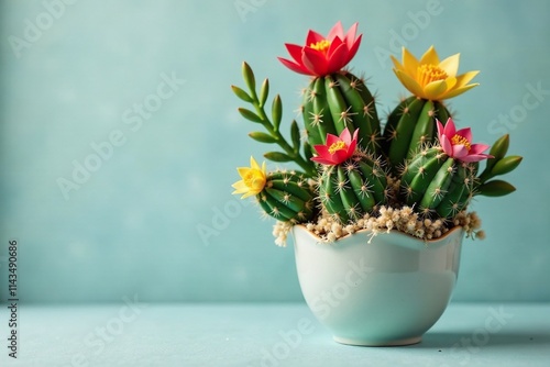 Wallpaper Mural A festive arrangement of Christmas cactus plants in a vase with colorful blooms, arrangements, holiday decor Torontodigital.ca