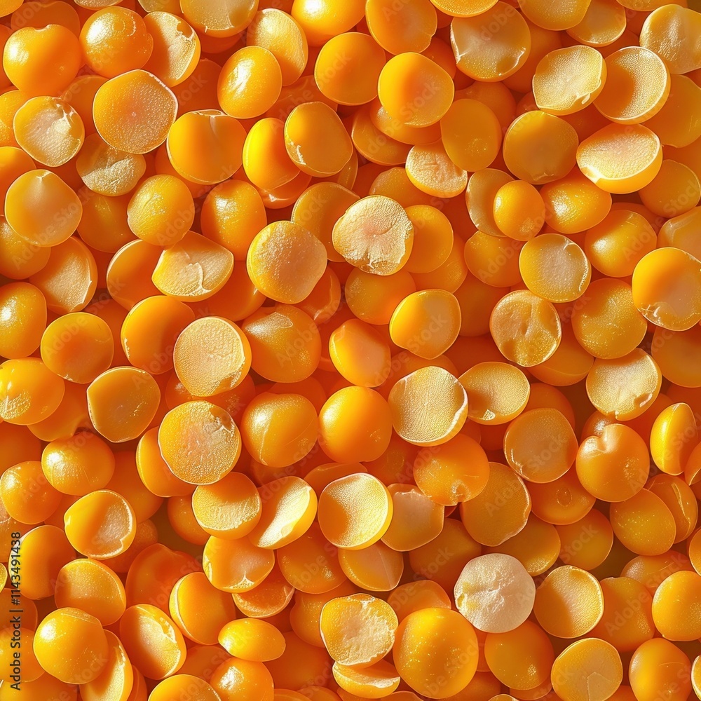 Vibrant Yellow Lentils Legumes Protein Organic Healthy Cooking Ingredient  Macro Photography of Pile of Dried Pulses Beans for Vegetarian Vegan Diet and Nutrition