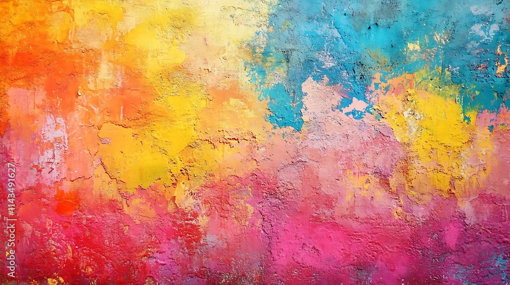 Vivid colorful abstract digital painting with textured style. AI Generated Vivid colorful abstract digital painting with textured style. AI Generated
