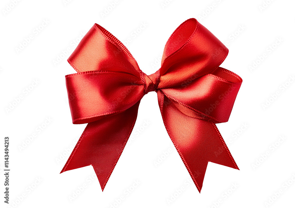 Red ribbon bow isolated on a transparent or white background Red ribbon bow isolated on a transparent or white background