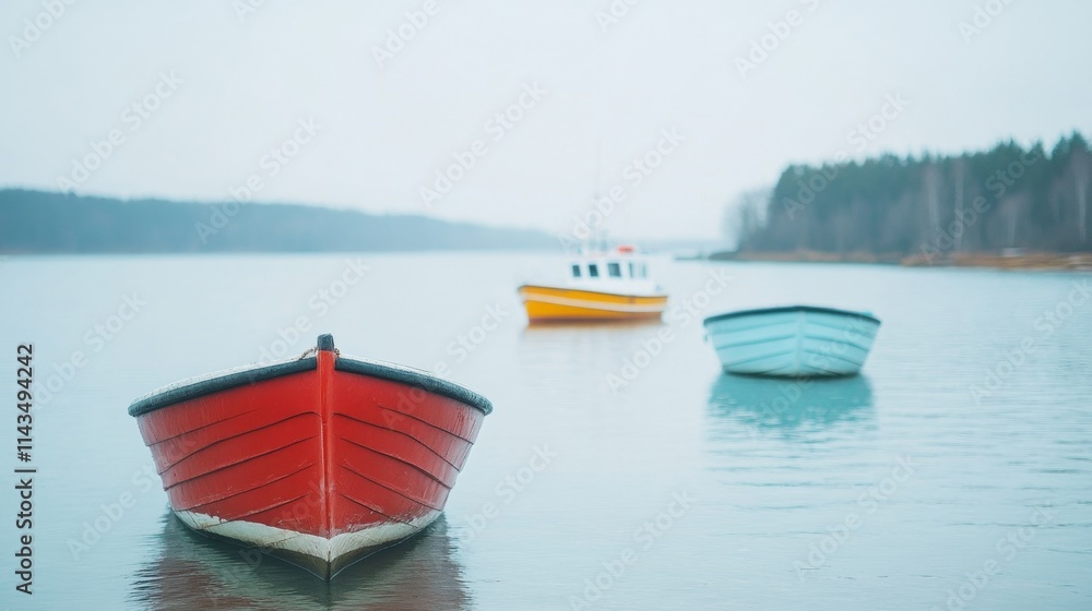 Serene Evening at the Harbor A Gentle Documentary of Docked Fishing Boats Serene Evening at the Harbor A Gentle Documentary of Docked Fishing Boats
