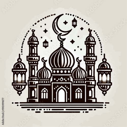 illustration of a mosque