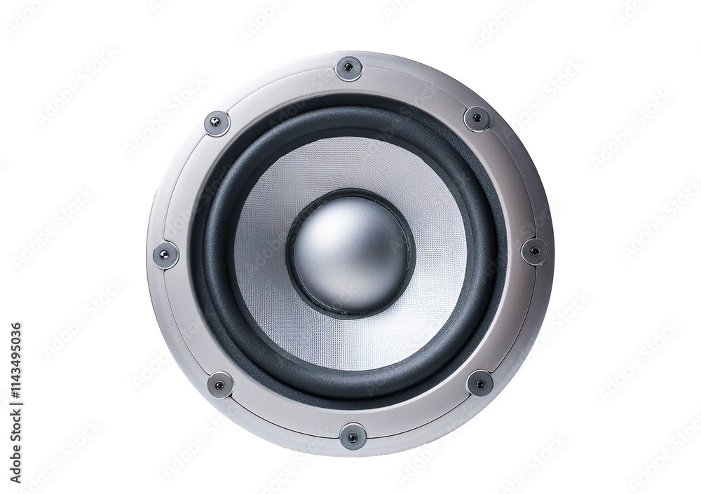 Sleek Design of SilverSound Speaker isolated on a transparent or white background Sleek Design of SilverSound Speaker isolated on a transparent or white background