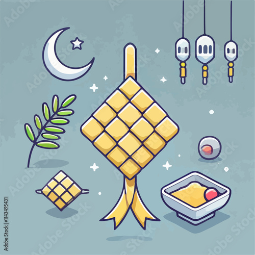illustration of Ramadan ornaments