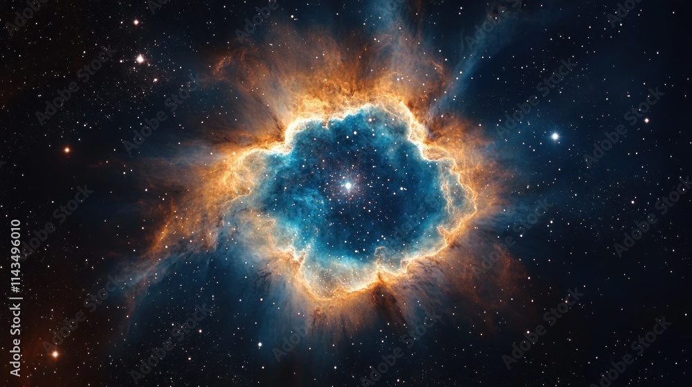 Cosmic Nebula with Vibrant Blues and Deep Oranges in Realistic Style Showcasing Detailed Starry Background and Soft Glow Effects Cosmic Nebula with Vibrant Blues and Deep Oranges in Realistic Style Showcasing Detailed Starry Background and Soft Glow Effects
