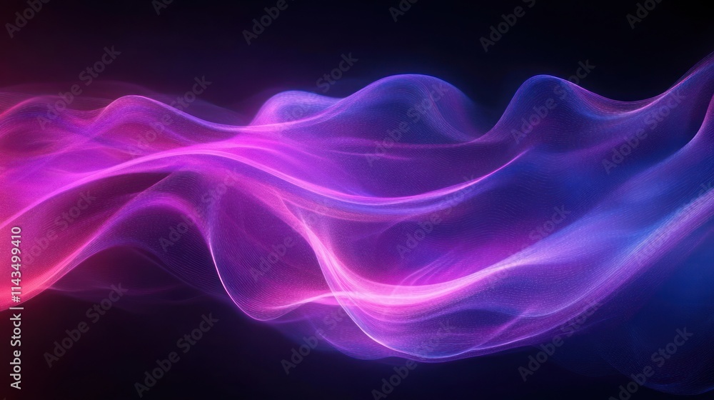 Abstract Dynamic Waves in Purple and Blue Light Abstract Dynamic Waves in Purple and Blue Light