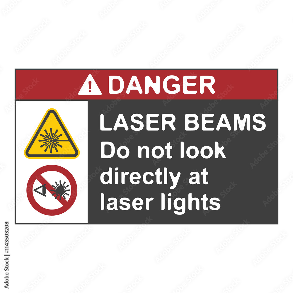 Fototapeta premium warning laser beam flat symbol