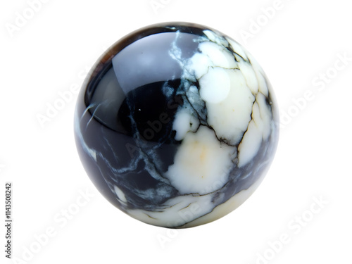 black and white marble ball photo