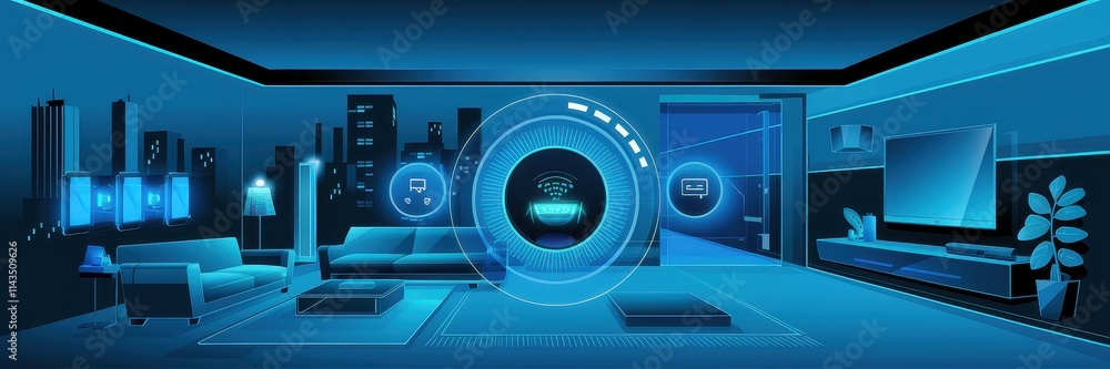 Smart Home Technology Futuristic Living Room Design Smart Home Technology Futuristic Living Room Design